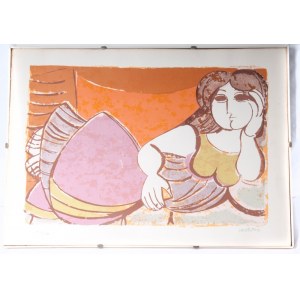 Lying woman, multiple on paper 50 x 70 cm framed, signed and numbered 17/20 Condition: good, frame without glass, Lying woman, multiple on paper 50 x 70 cm framed, signed and numbered 17/20 Condition: good, frame without glass