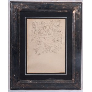 Monkey in the forest, off-set print on paper 34 x 24 cm signed in frame. State of preservation: very good, Monkey in the forest, off-set print on paper 34 x 24 cm signed in frame. State of preservation: very good