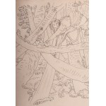 Monkey in the forest, off-set print on paper 34 x 24 cm signed in frame. State of preservation: very good, Monkey in the forest, off-set print on paper 34 x 24 cm signed in frame. State of preservation: very good