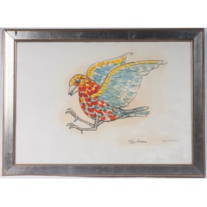 Pigeon, multiple on paper 34 x 48 cm signed in frame. State of preservation: very good, Pigeon, multiple on paper 34 x 48 cm signed in frame. State of preservation: very good