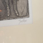 Couple of girls, multiple on paper 24 x 17 cm signed and numbered in frame. Good state of preservation., Couple of girls, multiple on paper 24 x 17 cm signed and numbered in frame. Good state of preservation.