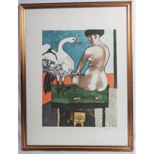 Untitled, multiple on paper 76 x 57 cm signed, dated, framed. State of preservation: very good, Untitled, multiple on paper 76 x 57 cm signed, dated, framed. State of preservation: very good