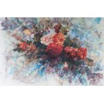 Vase with flowers, multiple on paper 60 x 80 cm signed, dated, numbered 50/50, dedicated in frame. State of preservation: very good, Vase with flowers, multiple on paper 60 x 80 cm signed, dated, numbered 50/50, dedicated in frame. State of preservation: 