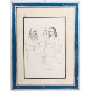 The Mystery of the Mona Lisa, Multiple on Paper 45 x 30 cm sygnowany, tytuł w ramie. Stan zachowania: bardzo dobry, The Mystery of the Mona Lisa, Multiple on Paper 45 x 30 cm signed, titled in frame. Stan zachowania: bardzo dobry
