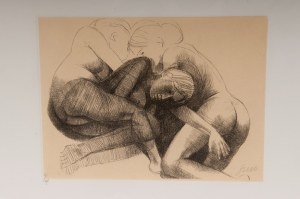 Women multiple on paper 16 x 22 cm signed and numbered 4/90 in frame. State of preservation: very good, Women multiple on paper 16 x 22 cm signed and numbered 4/90 in frame. State of preservation: very good