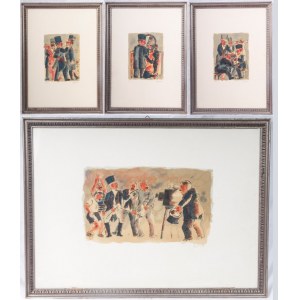 Lot of three pa and a multiple with different subjects and sizes, framed, signed and numbered on the front. State of preservation: excellent, Lot of three pa and a multiple with different subjects and sizes, framed, signed and numbered on the front. State