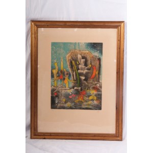 Untitled pair of multiples on paper 42 x 32 cm signed and numbered in frame. State of preservation: good, small stains, Untitled pair of multiples on paper 42 x 32 cm signed and numbered in frame. State of preservation: good, small stains