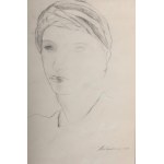 Woman&#39;s face, multiple on paper 42 x 30.5 cm signed in frame. With authentication on paper by Carabella Montanarini. State of preservation: very good, Woman&#39;s face, multiple on paper 42 x 30.5 cm signed in frame. With authentication on paper by Ca
