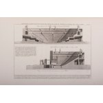 The theatre of Herculaneum 1783 sheets 55 x 83 cm by Francesco Piranesi for his majesty Gustav III of Sweden. Project in 10 sheets with front cover. Condition: very good, corner of the lower right margin worn, The theatre of Herculaneum 1783 sheets 55 x 8