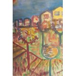 Cityscape Watercolor on paper, 39 x 28 cm signed in frame. With authentication from the Fauni gallery in Rome, signed by the artist. State of preservation: very good, Cityscape Watercolor on paper, 39 x 28 cm signed in frame. With authentication from the 