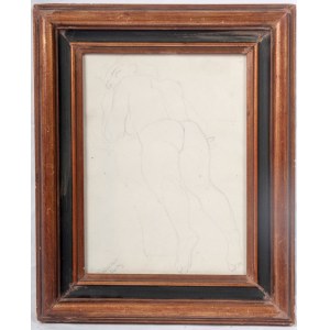 Nude woman Ołówek na papierze 27 x 20,5 cm sygnowany w ramie. Stan zachowania: bardzo dobry, Nude woman Pencil on paper 27 x 20.5 cm signed in frame. Stan zachowania: bardzo dobry