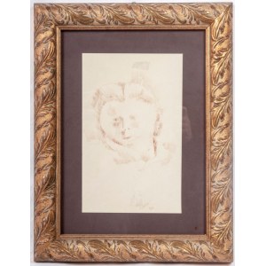Child&#39;s head 1946 Ink on paper, 26.5 x 16.5 cm signed, dated in frame. State of preservation: very good, Child&#39;s head 1946 Ink on paper, 26.5 x 16.5 cm signed, dated in frame. State of preservation: very good