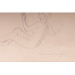 Female Nude with Mirror Pencil on paper 16 x 21 cm signed in frame. With declaration of authenticity on photo. State of preservation: very good, Female Nude with Mirror Pencil on paper 16 x 21 cm signed in frame. With declaration of authenticity on photo.
