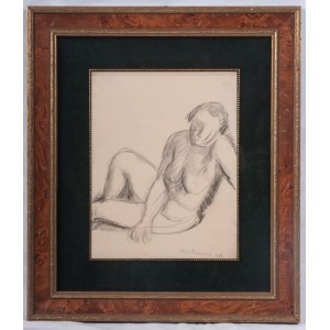 Nude kobieta ołówek na papierze 29 x 22,5 cm podpisany w ramce. Z uwierzytelnieniem na zdjęciu Jorise Tarabella Montanarini Stan zachowania: bardzo dobry, Nude woman ołówek na papierze 29 x 22,5 cm podpisany w ramce. Z uwierzytelnieniem na zdjęciu Jorise 