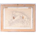 Gulliver 1948 Marker on paper 32 x 44 cm signed, dated in frame. On the back with a declaration of ownership to the author&#39;s collection. Condition: very good, broken glass, Gulliver 1948 Marker on paper 32 x 44 cm signed, dated in frame. On the back w