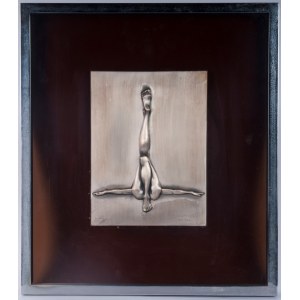 &quot;The Harmony Woman&quot; second half of the 20th century 24x 18 cm 999/1000 silver plate gr.100 copy no. 118/300 in frame. signed C. Mannoia State of preservation: very good, &quot;The Harmony Woman&quot; second half of the 20th century 24x 18 cm 999