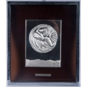 &quot;Space Eve&quot; 24 x18 cm 925/1000 silver plate gr.250 copy no. I /408 in frame State of preservation: very good, &quot;Space Eve&quot; 24 x18 cm 925/1000 silver plate gr.250 copy no. I /408 in frame State of preservation: very good