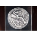 &quot;Space Eve&quot; 24 x18 cm 925/1000 silver plate gr.250 copy no. I /408 in frame State of preservation: very good, &quot;Space Eve&quot; 24 x18 cm 925/1000 silver plate gr.250 copy no. I /408 in frame State of preservation: very good