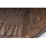 Pope and ecclesiastics, bronze casting diameter 27 cm in relief, stamped lower right A. 59 State of preservation: good, Pope and ecclesiastics, bronze casting diameter 27 cm in relief, stamped lower right A. 59 State of preservation: good