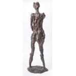 Anthropomorphic sculpture entirely in bronze 1967 60 x 18 x 13 cm brown patina, marked CA 67, Anthropomorphic sculpture entirely in bronze 1967 60 x 18 x 13 cm brown patina, marked CA 67