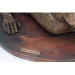 Untitled, ceramic sculpture 40 x 40 x 20 cm with a brown patina. State of preservation: good, Untitled, ceramic sculpture 40 x 40 x 20 cm with a brown patina. State of preservation: good
