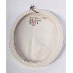 &quot;Virgo Potens&quot;, relief medallion late 30s/40s 25 x 20 cm mold-shaping, in polychrome ceramic. Manufactured by IGNI Torino by Lionello Franchini, signature and model number in black under the base. State of preservation: very good, &quot;Virgo Po