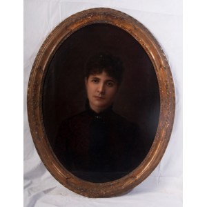 Bust of a lady French school, second half of the 19th century oil painting on canvas 76 x 57 cm signed in contemporary frame State of conservation: good, small restorations on the bottom of the canvas, Bust of a lady French school, second half of the 19th