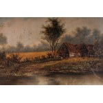 Lot of two landscapes late 19th early 20th century oil painting on canvas 38.5 x 51.5 cmfine in frame State of preservation: good, Lot of two landscapes late 19th early 20th century oil painting on canvas 38.5 x 51.5 cmfine in frame State of preservation: