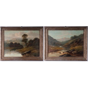 Lot of two landscapes late 19th early 20th century oil painting on canvas 38.5 x 51 cm in frame State of preservation: good, Lot of two landscapes late 19th early 20th century oil painting on canvas 38.5 x 51 cm in frame State of preservation: good