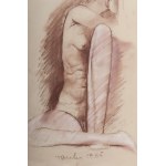 Nude woman 1985 Ołówek na papierze 49 x 34,5 cm oprawiony, sygnowany i datowany. Stan zachowania: bardzo dobry, Nude woman 1985 Ołówek na papierze 49 x 34,5 cm oprawiony, sygnowany i datowany. Stan zachowania: bardzo dobry