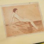 Lot of two female nudes, multiples on paper first half of the 20th century 27 x 20 cm; 18 x 21 cm signed in frame., Lot of two female nudes, multiples on paper first half of the 20th century 27 x 20 cm; 18 x 21 cm signed in frame.