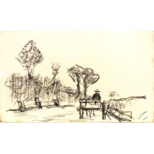 Flaminia Street 1959 Charcoal on paper 14 x 23 cm Signed lower right: A. Ziveri. State of preservation: good., Flaminia Street 1959 Charcoal on paper 14 x 23 cm Signed lower right: A. Ziveri. State of preservation: good.