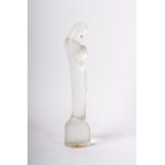 Madonna with Child second half of the 20th century 24 cm in satin crystal designed by Stef Uiterwaal for Leerdam Glass. State of preservation: very good., Madonna with Child second half of the 20th century 24 cm in satin crystal designed by Stef Uiterwaal