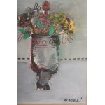 Vase with flowers oil painting on canvas, 40 x 30 cm signed in frame. State of preservation: very good, Vase with flowers oil painting on canvas, 40 x 30 cm signed in frame. State of preservation: very good