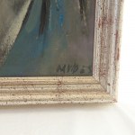 Madonna 1959 oil painting on canvas 60 x 50 cm framed, signed and dated on the front lower right. State of preservation: good., Madonna 1959 oil painting on canvas 60 x 50 cm framed, signed and dated on the front lower right. State of preservation: good.