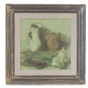 Tableware oil painting on canvas 45 x 45 cm framed, signed on the front. State of preservation: good., Tableware oil painting on canvas 45 x 45 cm framed, signed on the front. State of preservation: good.