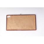 Lot of two paintings: sea views early 20th century oil painting on board and watercolor drawing on paper 12 x 20 cm; 15 x 31 cm in frames, one signed and dated with dedication on the back. State of preservation: good., Lot of two paintings: sea views earl