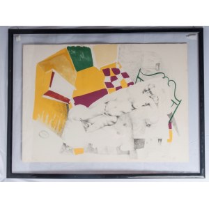 Untitled mixed media on paper signed, dated, framed. State of preservation: very good, Untitled mixed media on paper signed, dated, framed. State of preservation: very good