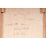 Różowa abstrakcja 05/10/1698 akryl na płótnie 40 x 30 cm we współczesnej ramie, sygnowany z przodu w prawym dolnym rogu i podpisany, zatytułowany i datowany na odwrocie. Stan zachowania: dobry, Różowa abstrakcja 05/10/1698 akryl na płótnie 40 x 30 cm we w