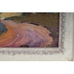 Lake landscape with trees oil painting on panel 15 x 20 cm signed in frame. State of preservation: very good, Lake landscape with trees oil painting on panel 15 x 20 cm signed in frame. State of preservation: very good
