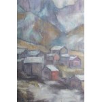&quot;Cadore&quot; 1950 oil painting on board 34 x 22 cm framed, signed, dated and titled on the back. State of conservation: swelling of the table at the bottom left, &quot;Cadore&quot; 1950 oil painting on board 34 x 22 cm framed, signed, dated and titl