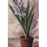 Hyacinth 1956 oil painting on board 50 x 34 cm signed, dated in frame State of preservation: good, Hyacinth 1956 oil painting on board 50 x 34 cm signed, dated in frame State of preservation: good