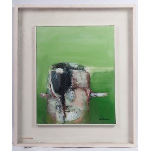 Burnt log oil painting on canvas 50 x 40 cm in a contemporary frame, signed on the front lower right and titled on the back State of preservation: good., Burnt log oil painting on canvas 50 x 40 cm in a contemporary frame, signed on the front lower right 