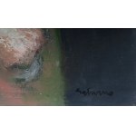 Tree trunk struck by lightning oil painting on canvas 50 x 40 cm in a contemporary frame, signed on the front lower right and titled on the back. State of preservation: good., Tree trunk struck by lightning oil painting on canvas 50 x 40 cm in a contempor