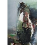 Tree trunk struck by lightning oil painting on canvas 50 x 40 cm in a contemporary frame, signed on the front lower right and titled on the back. State of preservation: good., Tree trunk struck by lightning oil painting on canvas 50 x 40 cm in a contempor