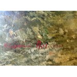 Landscape with wayfarer second half of the 20th century oil painting on canvas 50 x 70 cm in a contemporary frame and signed G. Moreno State of preservation: good, Landscape with wayfarer second half of the 20th century oil painting on canvas 50 x 70 cm i