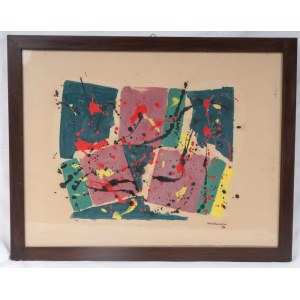 Untitled &#39;84 watercolor on paper applied on canvas 42 x 54 cm signed, dated in frame. State of preservation: excellent, Untitled &#39;84 watercolor on paper applied on canvas 42 x 54 cm signed, dated in frame. State of preservation: excellent