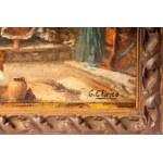 Chiaia steps late 19th century early 20th century oil painting on copper 30 x 23 cm signed in frame. State of preservation: very good, Chiaia steps late 19th century early 20th century oil painting on copper 30 x 23 cm signed in frame. State of preservati