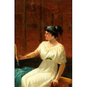 Woman in Roman costume Oil on board 31 x 21 cm, Woman in Roman costume Oil on board 31 x 21 cm