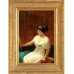 Woman in Roman costume Oil on board 31 x 21 cm, Woman in Roman costume Oil on board 31 x 21 cm